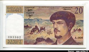 20 FRANCS DEBUSSY - Type 1980