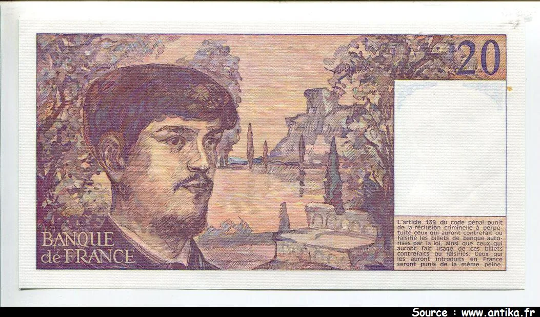 20 FRANCS DEBUSSY - Type 1980