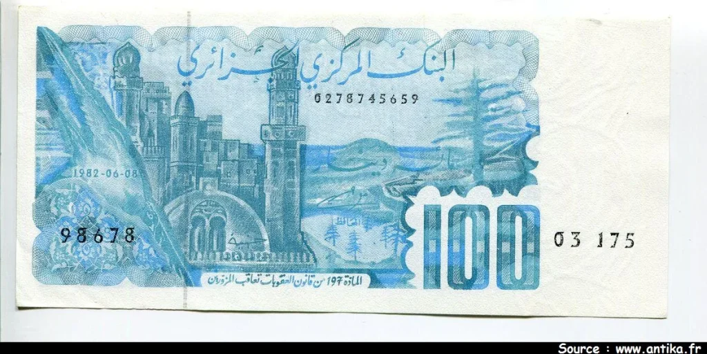 100 Dinars Bleu & Minarets * * *