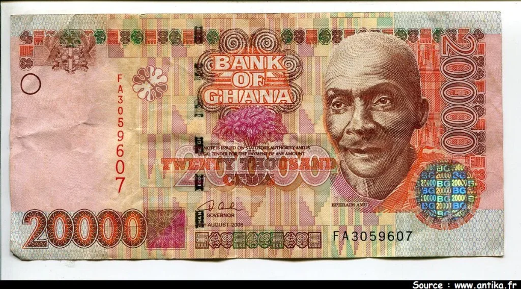 20000 Cedis Ephraim Amu Musicien * * *