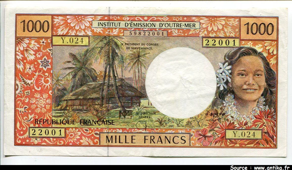 1000 Francs Huttes & Palmiers AlphY.24 Sign 8