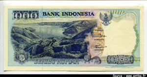 1000 Rupiah Lac de Toba * * *