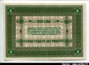 2 Lire Buono Di Cassa