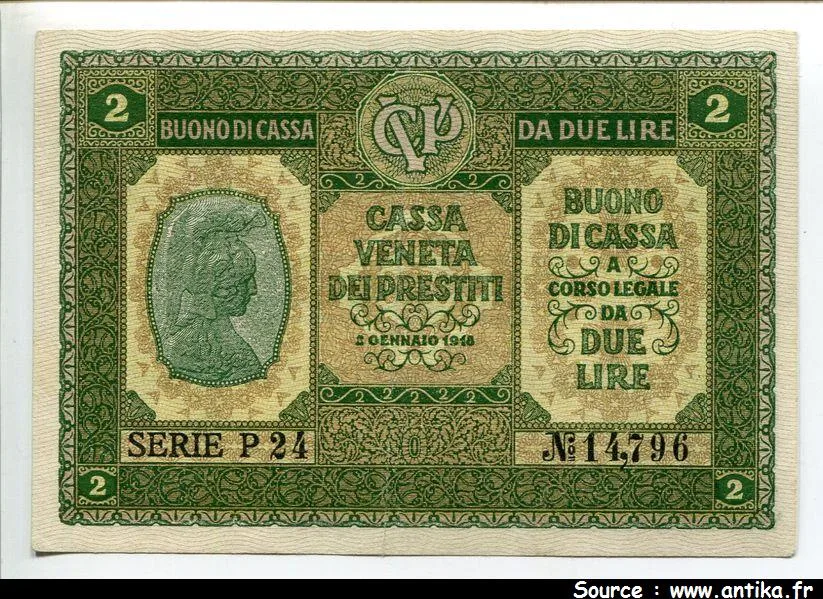 2 Lire Buono Di Cassa