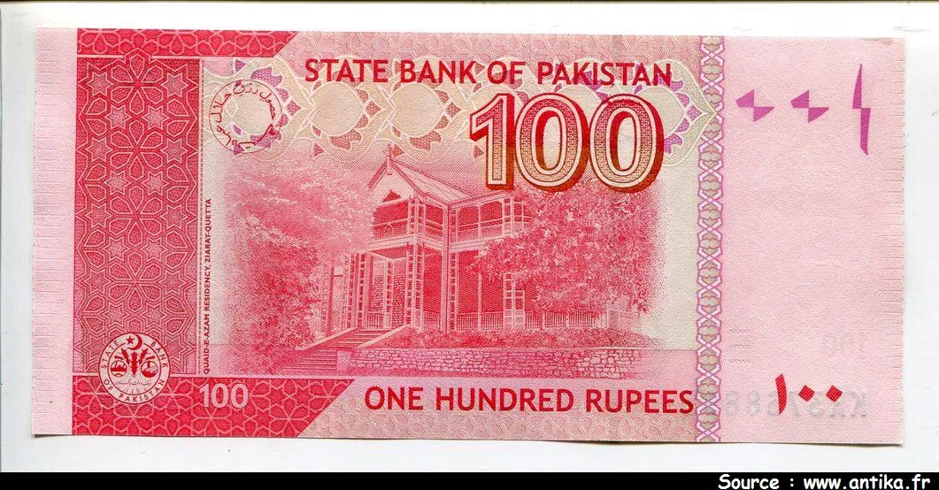 100 Ruppees M.Ali Jinnah * * * * NOUVEAUTE