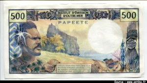 500 Francs Pêcheur I.E.O.M PAPEETE