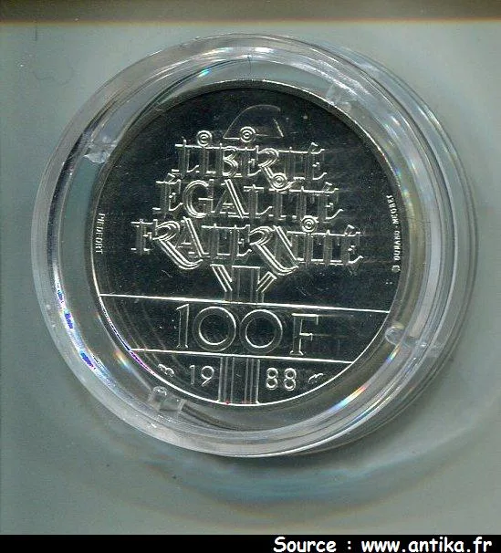 100 FRANCS FRATERNITE Argent