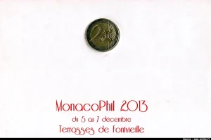 2 € COMMEMORATIVES 20 ème Anniv Admis° Monaco à l'O.N.U
