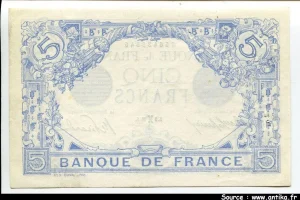 5 FRANCS BLEU - Type 1905