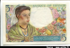 5 FRANCS BERGER - Type 1943