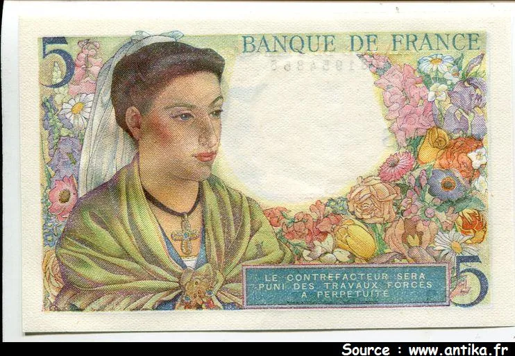 5 FRANCS BERGER - Type 1943