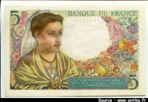 5 FRANCS BERGER - Type 1943