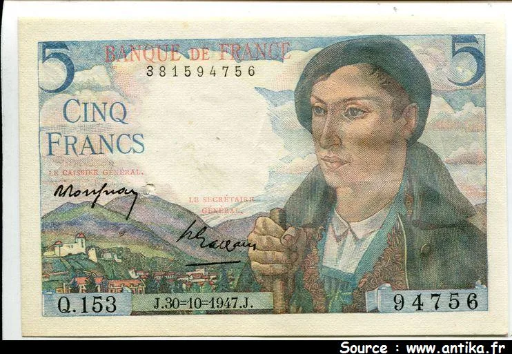 5 FRANCS BERGER - Type 1943