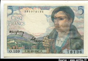 5 FRANCS BERGER - Type 1943