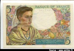 5 FRANCS BERGER - Type 1943