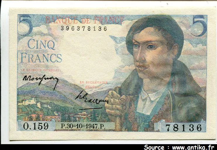 5 FRANCS BERGER - Type 1943