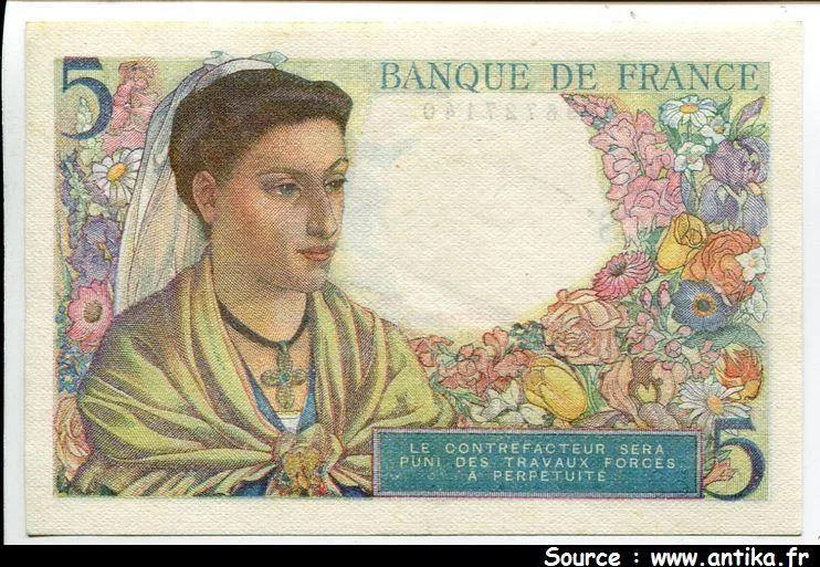 5 FRANCS BERGER - Type 1943