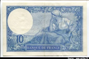 10 FRANCS MINERVE - Type 1915