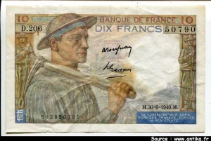 10 FRANCS MINEUR - type 1941