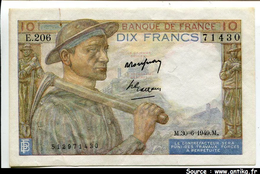 10 FRANCS MINEUR - type 1941