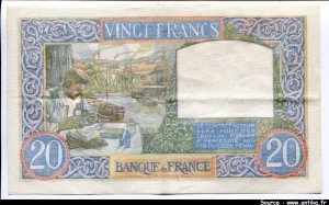20 FRANCS SCIENCE & TRAVAIL - Type 1940