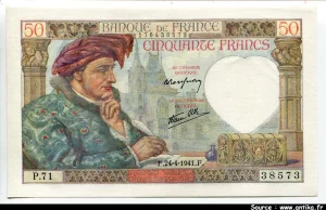 50 FRANCS JACQUES CŒUR - Type 1941