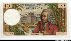 10 FRANCS VOLTAIRE - Type 1963