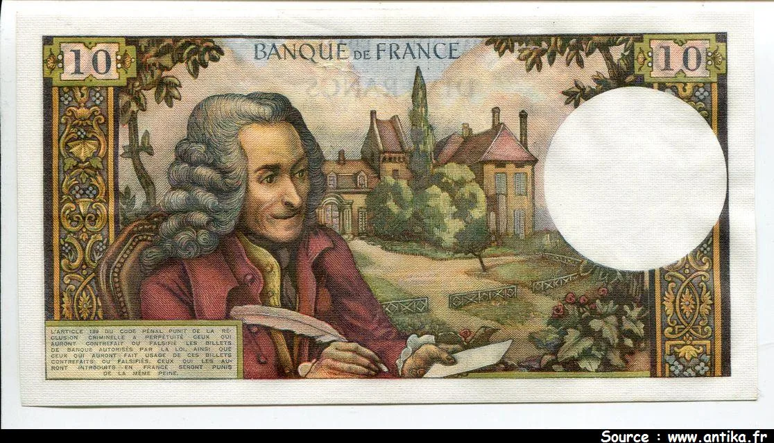 10 FRANCS VOLTAIRE - Type 1963