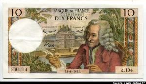 10 FRANCS VOLTAIRE - Type 1963