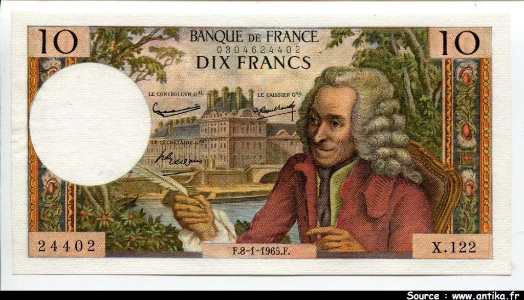 10 FRANCS VOLTAIRE - Type 1963