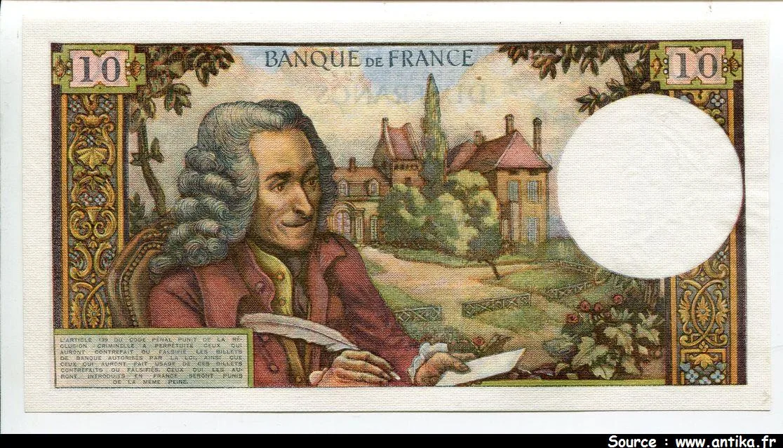 10 FRANCS VOLTAIRE - Type 1963