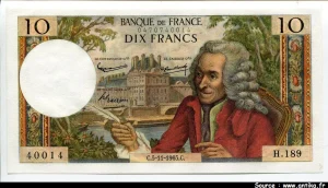 10 FRANCS VOLTAIRE - Type 1963