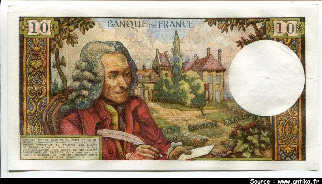 10 FRANCS VOLTAIRE - Type 1963