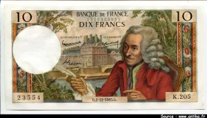 10 FRANCS VOLTAIRE - Type 1963