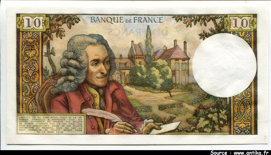 10 FRANCS VOLTAIRE - Type 1963