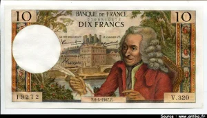 10 FRANCS VOLTAIRE - Type 1963