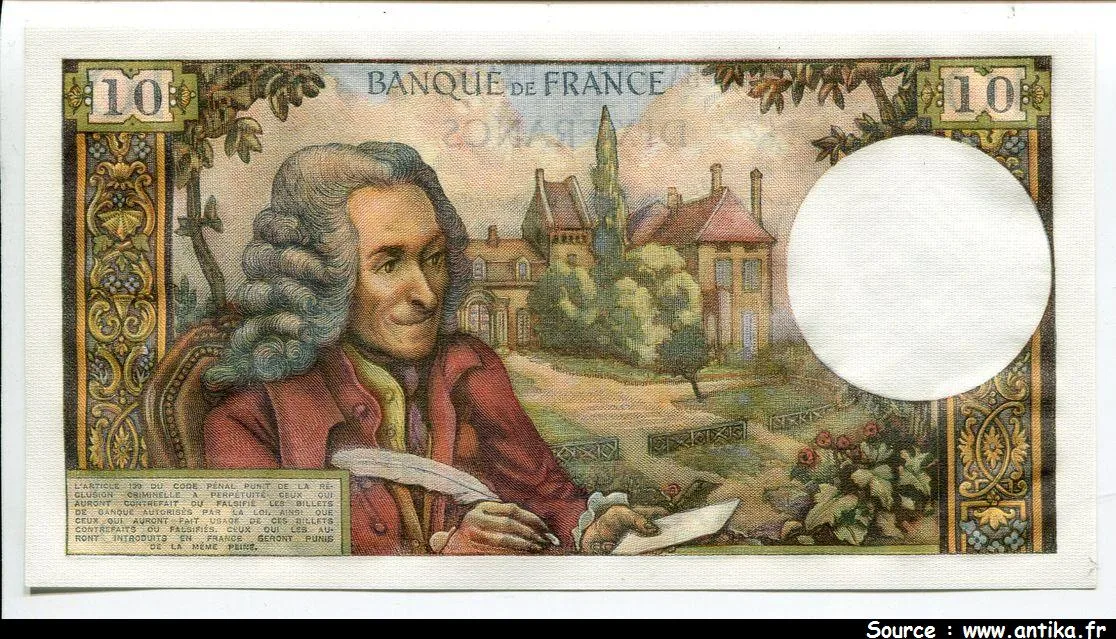 10 FRANCS VOLTAIRE - Type 1963