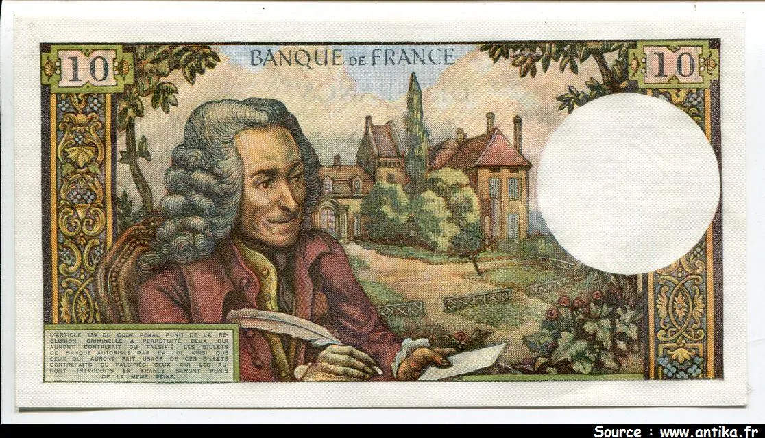 10 FRANCS VOLTAIRE - Type 1963
