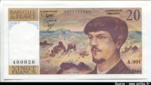20 FRANCS DEBUSSY - Type 1980