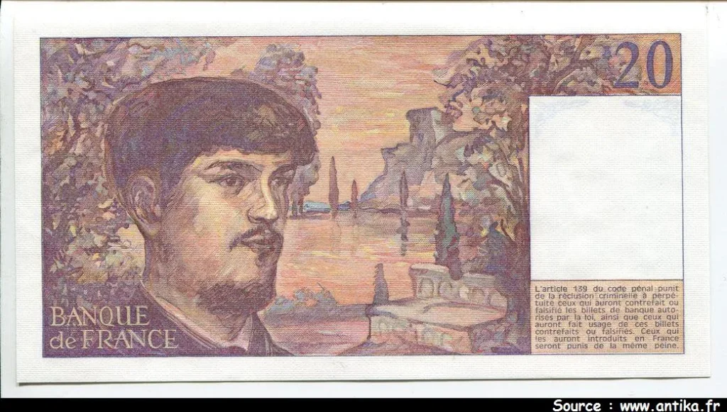 20 FRANCS DEBUSSY - Type 1980