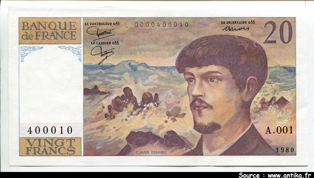 20 FRANCS DEBUSSY - Type 1980