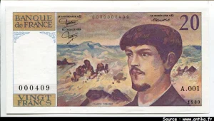 20 FRANCS DEBUSSY - Type 1980