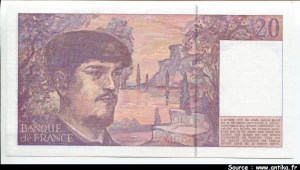 20 FRANCS DEBUSSY - Type 1980 à fil sécurité