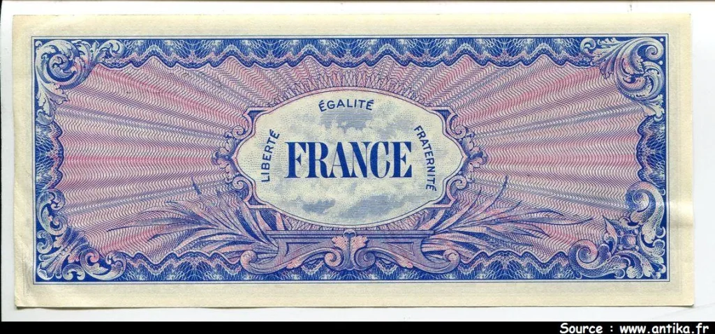 100 FRANCS Verso "France"