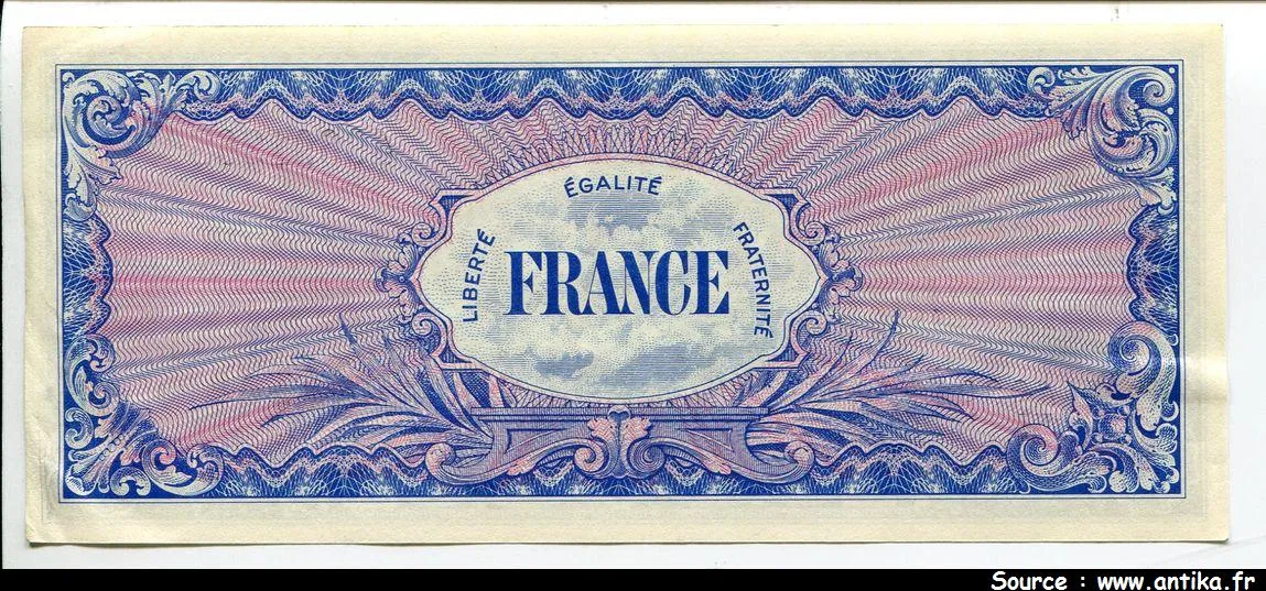 100 FRANCS Verso "France"