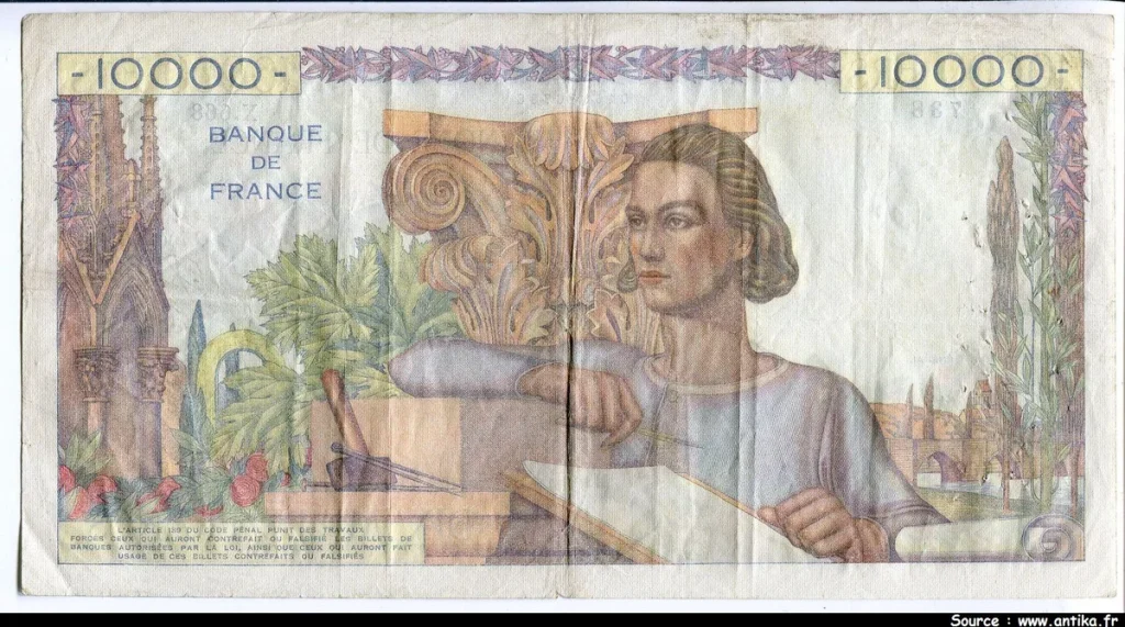 10 000 FRANCS GENIE Français- Type 1945