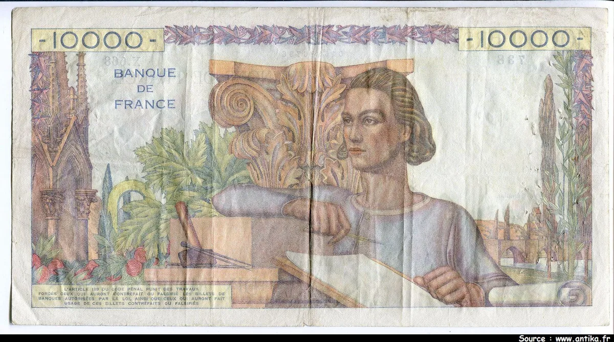 10 000 FRANCS GENIE Français- Type 1945