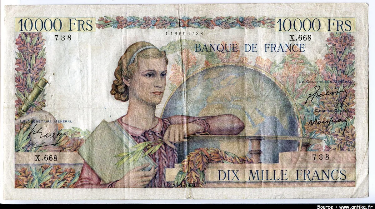 10 000 FRANCS GENIE Français- Type 1945