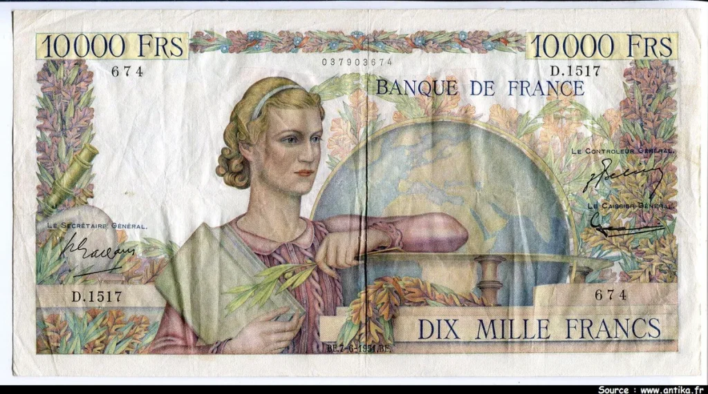 10 000 FRANCS GENIE Français- Type 1945