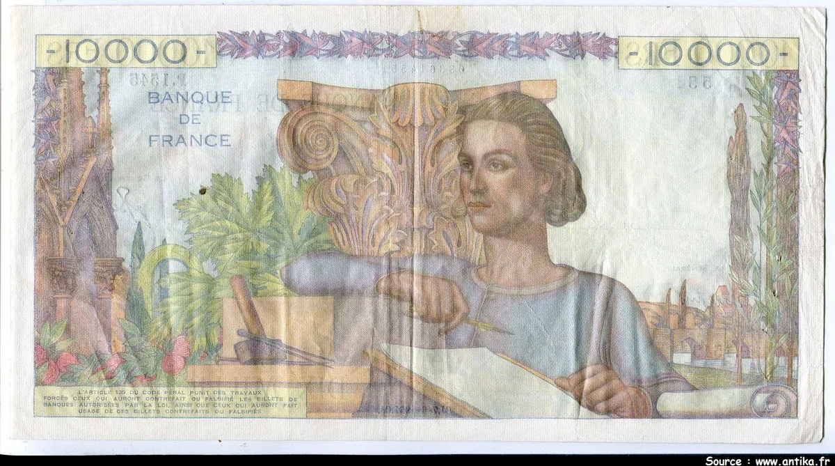 10 000 FRANCS GENIE Français- Type 1945